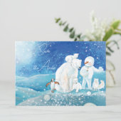 Ijsbeer, Vos, Pinguïn & Sneeuwman Redden de Arctis Kaart (Staand voorkant)