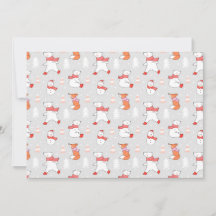 Ijsbeer Vos Sneeuwman Patroon