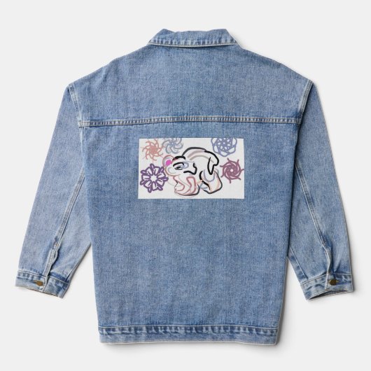 IJsbeer vreugde Denim Jacket (Achterkant)