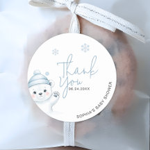 Ijsbeer Winter Baby Shower Bedankt