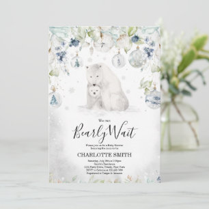Ijsbeer Winter Baby Shower Uitnodiging