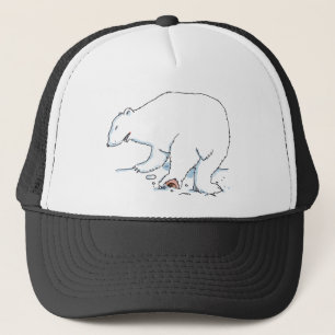IJsbeer zwart-wit schuim trucker hoed Pet