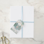 Ijsbeeravontuur wacht op een knuffelige babyshower cadeaulabel (Met Touw)