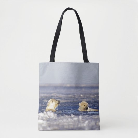 IJsbeerwelpen spelen Tote Bag (Voorkant)