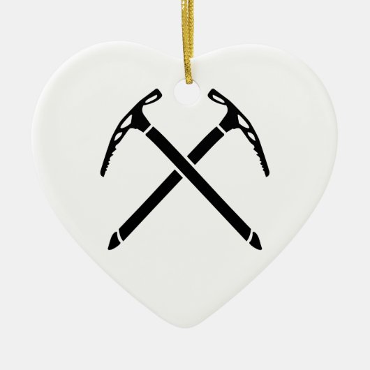 ijsbeitsen bijl keramisch ornament (Voorkant)