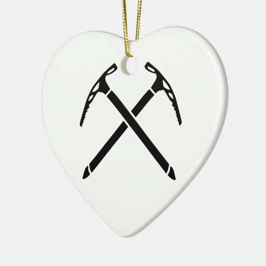 ijsbeitsen bijl keramisch ornament (Links)