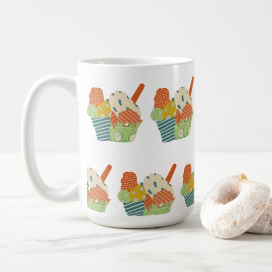 ijsbeker koffiemok (Met donut)