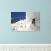 Ijsbeklimming op de Tasman-gletsjer onder Mount Canvas Afdruk (Insitu (Houten vloer))