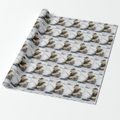 Ijsberen Ijsvissen Cadeaupapier (Uitgerold)