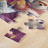 Ijsberen in design skikleren legpuzzel (Zijkant)
