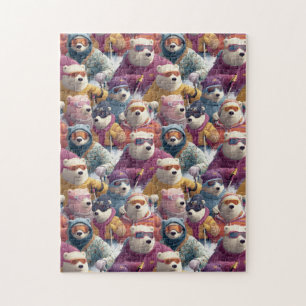 Ijsberen in design skikleren legpuzzel