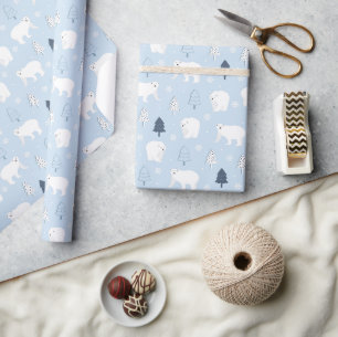 IJsberen in Winterwouden Cadeaupapier