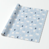 IJsberen in Winterwouden Cadeaupapier (Uitgerold)