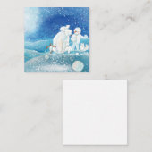 Ijsberen, poolvos, keizerspinguïn & Sneeuwman Notitiekaartje (Voorkant / Achterkant)