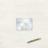 Ijsberen Post-it® Notes (Op bureau)
