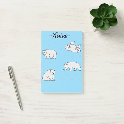Ijsberen Post-it® Notes (Kantoor)
