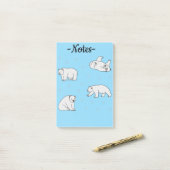 Ijsberen Post-it® Notes (Op bureau)