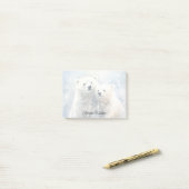 Ijsberen Post-it® Notes (Op bureau)