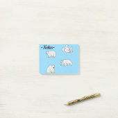 Ijsberen Post-it® Notes (Op bureau)