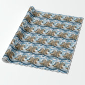 Ijsberen schaken cadeaupapier (Uitgerold)