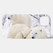 IJsberen vrouwtje en twee welpen Case-Mate iPhone Case (Achterkant (horizontaal))