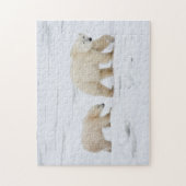 IJsberen vrouwtje en twee welpen Legpuzzel (Verticaal)