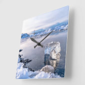 IJsberg bij Jökulsárlón-gletsjer Vierkante Klok (Hoek)