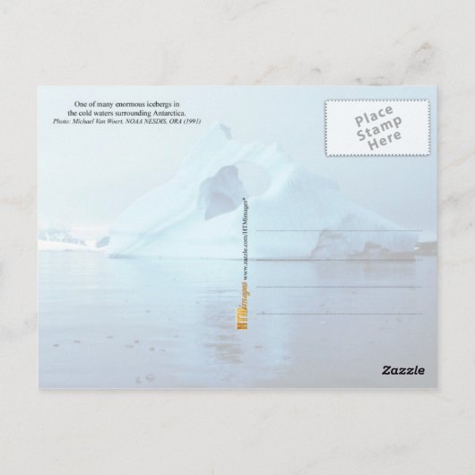 Ijsberg in Antarctica Briefkaart (Achterkant)