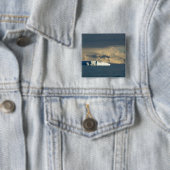 Ijsberg in het begin van de Drake Passage net Vierkante Button 5,1 Cm (In situ)