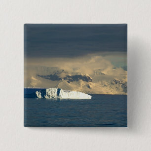 Ijsberg in het begin van de Drake Passage net Vierkante Button 5,1 Cm
