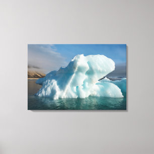 Ijsberg in Palanderbaai, Noorwegen Canvas Afdruk