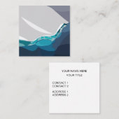 IJsberg oceaanlandschap Vierkante Visitekaartje (Voorkant / Achterkant)