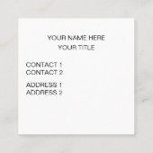 IJsberg oceaanlandschap Vierkante Visitekaartje (Achterkant)