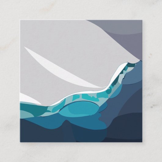 IJsberg oceaanlandschap Vierkante Visitekaartje (Voorkant)