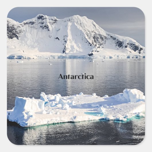 ijsberg op Antarctica Vierkante Sticker (Voorkant)