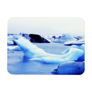 Ijsbergen in de Jokulsarlon-lagune Magneet