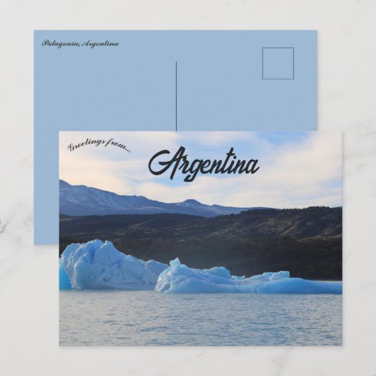 IJsbergen in Patagonië Argentinië Briefkaart (Voorkant / Achterkant)