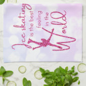 IJsblade Handdoekroze vonk Theedoek (Gevouwen)