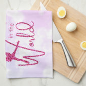 IJsblade Handdoekroze vonk Theedoek (Quarter Fold)