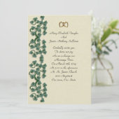 IJsbladeren van de uitnodiging voor het huwelijk o (Staand voorkant)