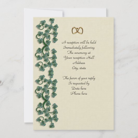 IJsbladeren van de uitnodiging voor het huwelijk o (Achterkant)