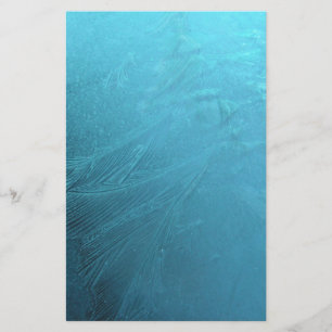 IJsblauw, bevroren Chic Winter Metallic Briefpapier