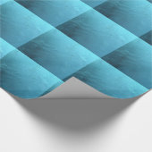 IJsblauw, bevroren Chic Winter Metallic Cadeaupapier (Hoek)