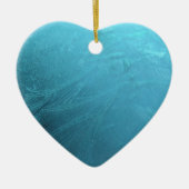 IJsblauw, bevroren Chic Winter Metallic Keramisch Ornament (Voorkant)