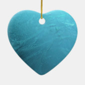 IJsblauw, bevroren Chic Winter Metallic Keramisch Ornament (Achterkant)