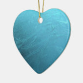 IJsblauw, bevroren Chic Winter Metallic Keramisch Ornament (Links)