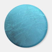IJsblauw, bevroren Chic Winter Metallic Magneet (Voorkant)