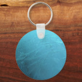 IJsblauw, bevroren Chic Winter Metallic Sleutelhanger (Voorkant)