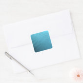 IJsblauw, bevroren Chic Winter Metallic Vierkante Sticker (Envelop)