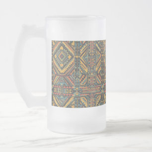 IJsblauw "Eeuwenoude geometrische elegantie" 473 Matglas Bierpul